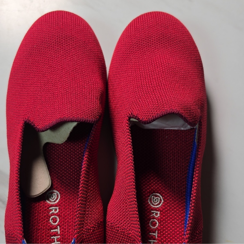 Rothy's Women's Striped Red, Blue & White Fabric Slip-On Comfort Flats Size 4